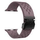 For Apple Watch 46mm / 49mm / 45mm / 44mm Kalebol Mesh Umbrella Buckle Silicone Watch Strap(Smoky Purple) - 3
