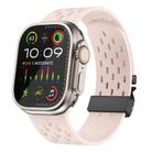 For Apple Watch 42mm / 41mm / 40mm / 38mm Kalebol Mesh Umbrella Buckle Silicone Watch Strap(Sand Pink) - 1