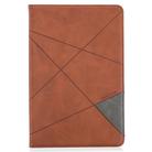 For Samsung Galaxy Tab S8 / Galaxy Tab S7 T870 Rhombus Texture Horizontal Flip Magnetic Leather Case with Holder & Card Slots(Brown) - 1