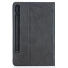 For Samsung Galaxy Tab S8 / Galaxy Tab S7 T870 Rhombus Texture Horizontal Flip Magnetic Leather Case with Holder & Card Slots(Black) - 3