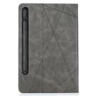 For Samsung Galaxy Tab S8 / Galaxy Tab S7 T870 Rhombus Texture Horizontal Flip Magnetic Leather Case with Holder & Card Slots(Grey) - 3