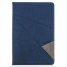 For Samsung Galaxy Tab S8 / Galaxy Tab S7 T870 Rhombus Texture Horizontal Flip Magnetic Leather Case with Holder & Card Slots(Dark Blue) - 2