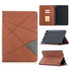 For Amazon Kindle Fire HD8 (2020) Rhombus Texture Horizontal Flip Magnetic Leather Case with Holder & Card Slots(Brown) - 1