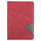 For Amazon Kindle Fire HD8 (2020) Rhombus Texture Horizontal Flip Magnetic Leather Case with Holder & Card Slots(Red) - 2