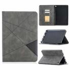 For Amazon Kindle Fire HD8 (2020) Rhombus Texture Horizontal Flip Magnetic Leather Case with Holder & Card Slots(Grey) - 1