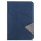 For Amazon Kindle Fire HD8 (2020) Rhombus Texture Horizontal Flip Magnetic Leather Case with Holder & Card Slots(Dark Blue) - 1
