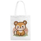 Squirrel Printed Canvas Handbag Digital Print On Your Demand, Size:25x20cm(White) - 1