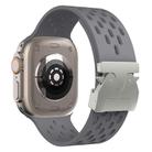 For Apple Watch 42mm / 41mm / 40mm / 38mm Kalebol Mesh Silver Umbrella Buckle Silicone Strap(Space Grey) - 2