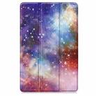 For Lenovo Idea Tab Pro Custer Painted 3-Fold Holder Leather Smart Tablet Case(Starry Way Nebula) - 2