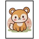 Squirrel Decorative Painting with PS Frame Print On Your Demand, Size:15x20cm - 1