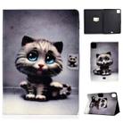 For iPad Air 2022 / 2020 10.9 Electric Pressed Colored Drawing Horizontal Flip Leather Case with Holder & Card Slots & Sleep / Wake-up Function(Cat) - 1