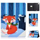 For iPad Air 2022 / 2020 10.9 Electric Pressed Colored Drawing Horizontal Flip Leather Case with Holder & Card Slots & Sleep / Wake-up Function(Red Fox) - 1