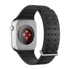For Apple Watch 46mm / 49mm / 45mm / 44mm Kalebol Magnetic Silicone Watch Strap(Black) - 2