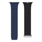 For Apple Watch 46mm / 49mm / 45mm / 44mm Kalebol Magnetic Silicone Watch Strap(Blue Black) - 3