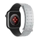 For Apple Watch 46mm / 49mm / 45mm / 44mm Kalebol Magnetic Silicone Watch Strap(Light Grey Black) - 2