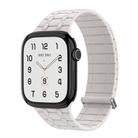 For Apple Watch 46mm / 49mm / 45mm / 44mm Kalebol Magnetic Silicone Watch Strap(Starlight) - 1