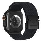 For Apple Watch 46mm / 49mm / 45mm / 44mm Kalebol Wide Umbrella Braided Strap(Black) - 2