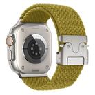 For Apple Watch 46mm / 49mm / 45mm / 44mm Kalebol Wide Umbrella Braided Strap(Yellow Green) - 2