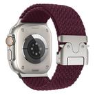 For Apple Watch 46mm / 49mm / 45mm / 44mm Kalebol Wide Umbrella Braided Strap(Wine Red) - 2