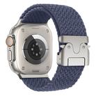 For Apple Watch 42mm / 41mm / 40mm / 38mm Kalebol Wide Umbrella Braided Strap(Dark Blue) - 2