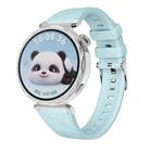 Kalebol 18mm Universal Diamond Embossed Silicone Strap(Ice Blue) - 1