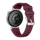 Kalebol 18mm Universal Diamond Embossed Silicone Strap(Wine Red) - 2