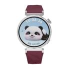 Kalebol 18mm Universal Diamond Embossed Silicone Strap(Wine Red) - 3