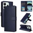 For Redmi Note 14 5G / Poco M7 Pro 5G 3-Card Slots Multifunctional Leather Phone Case(Navy Blue) - 1