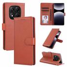 For Redmi Note 14 Pro 5G / 14 Pro+ 3-Card Slots Multifunctional Leather Phone Case(Brown) - 1