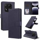 For Redmi Note 14 Pro 5G / 14 Pro+ 3-Card Slots Multifunctional Leather Phone Case(Navy Blue) - 1