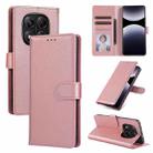 For Redmi Note 14 Pro 5G / 14 Pro+ 3-Card Slots Multifunctional Leather Phone Case(Rose Gold) - 1