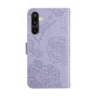 For Samsung Galaxy F16 5G / M16 5G Skin Feel Butterfly Embossed Flip Leather Phone Case(Purple) - 3