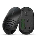 HXSJ T38 2.4G Single Mode Hole Design Mute Wireless Charging Mouse with Colorful Light(Black) - 1