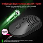 HXSJ T38 2.4G Single Mode Hole Design Mute Wireless Charging Mouse with Colorful Light(Black) - 3