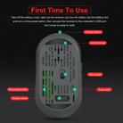 HXSJ T38 2.4G Single Mode Hole Design Mute Wireless Charging Mouse with Colorful Light(Black) - 5