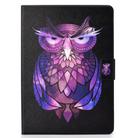 For iPad Air 2022 / 2020 10.9 Electric Pressed Colored Drawing Horizontal Flip Leather Case with Holder & Card Slots & Sleep / Wake-up Function(Owl) - 1