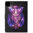 For iPad Air 2022 / 2020 10.9 Electric Pressed Colored Drawing Horizontal Flip Leather Case with Holder & Card Slots & Sleep / Wake-up Function(Owl) - 2