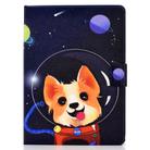 For iPad Air 2022 / 2020 10.9 Electric Pressed Colored Drawing Horizontal Flip Leather Case with Holder & Card Slots & Sleep / Wake-up Function(Space Dog) - 2