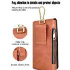PULOKA 6.7 inch PU Zip Wallet Phone Waist Bag(Black) - 3