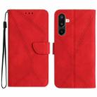 For Samsung Galaxy F16 5G / M16 5G Stitching Embossed Leather Phone Case(Red) - 1