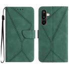 For Samsung Galaxy F16 5G / M16 5G Stitching Embossed Leather Phone Case(Green) - 1