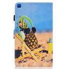 For Samsung Galaxy Tab A7 10.4 2020 T500 Colored Drawing Stitching Horizontal Flip Leather Case, with Holder & Card Slots(Pineapple) - 3