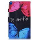 For Samsung Galaxy Tab A7 10.4 2020 T500 Colored Drawing Stitching Horizontal Flip Leather Case, with Holder & Card Slots(Butterfly Love) - 3