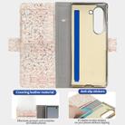 For Samsung Galaxy Z Fold5 VIETAO Integrated Colorful Leather Phone Case with Elastic Bowl Strap(Pink) - 2