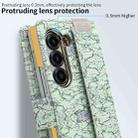 For Samsung Galaxy Z Fold5 VIETAO Integrated Colorful Leather Phone Case with Elastic Bowl Strap(Green) - 3
