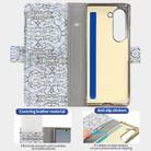 For Samsung Galaxy Z Fold5 VIETAO Integrated Colorful Leather Phone Case with Elastic Bowl Strap(Gray) - 2