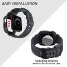 For Apple Watch 46mm / 45mm / 44mm / 42mm VIETAO Carbon Fiber Silicone Strap(Dark Gray) - 3
