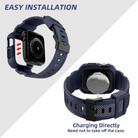 For Apple Watch 46mm / 45mm / 44mm / 42mm VIETAO Carbon Fiber Silicone Strap(Dark Blue) - 3