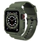 For Apple Watch 42mm / 41mm / 40mm / 38mm VIETAO Carbon Fiber Silicone Strap(Grass Green) - 1