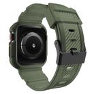 For Apple Watch 42mm / 41mm / 40mm / 38mm VIETAO Carbon Fiber Silicone Strap(Grass Green) - 2